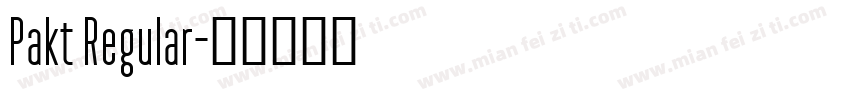 Pakt Regular字体转换